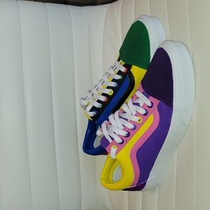 Vans Unisex Multicolor Lace-Up Sneaker Shoes Sz. M 7 ,W 8.5 NEW